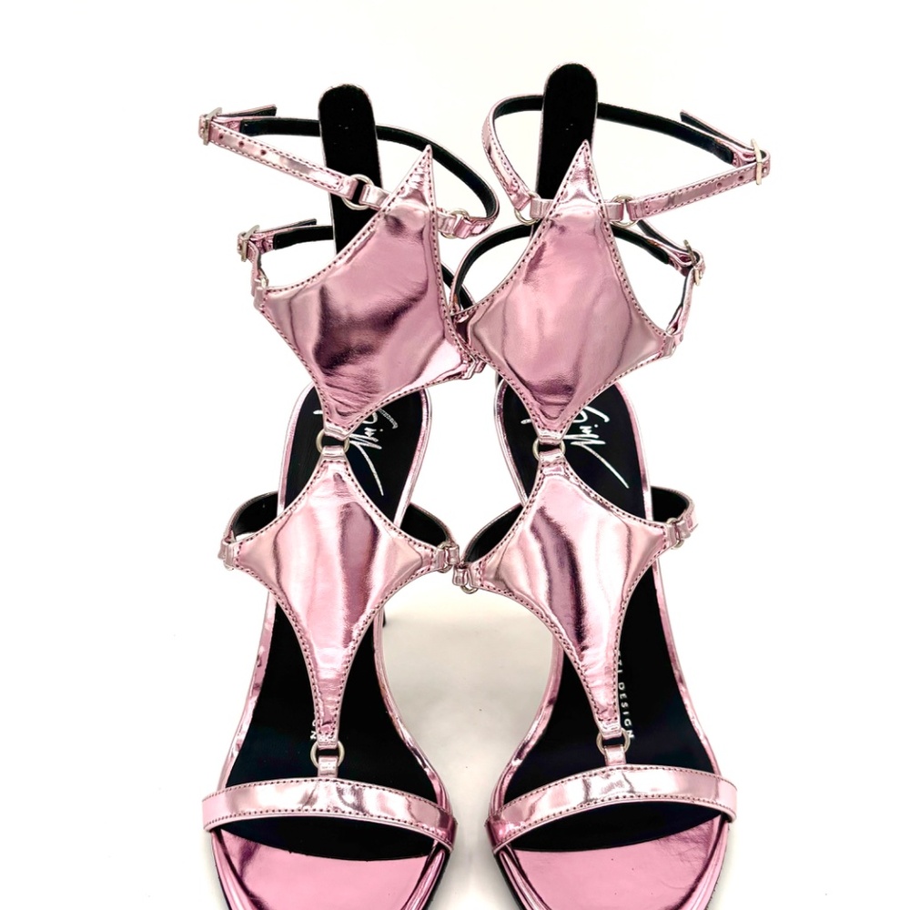 Custom Giuseppe Zanotti Azalea Metallic Strappy Stiletto Sandal - Picture 2 of 7
